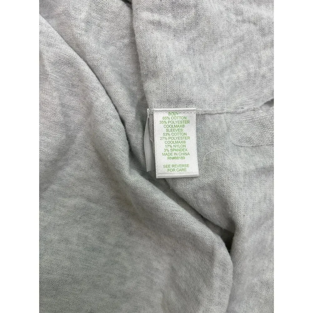 Lilly Pulitzer Martine Sweater Women's Light Gray Tassel Hem Long Sleeve Size M